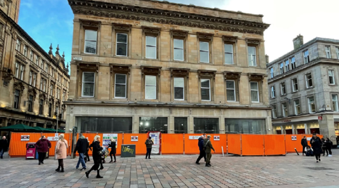 Refurbishment on Buchanan Street, Glasgow